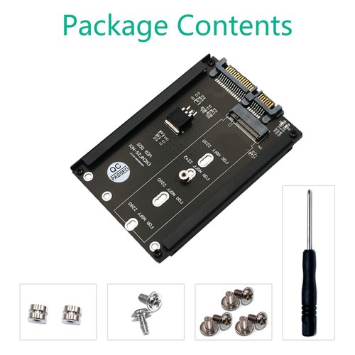 M.2 NGFF Key B auf 2,5  SATA III Adapterkarte + Rahmenhalterung für NGF2554 - Bild 5 von 7