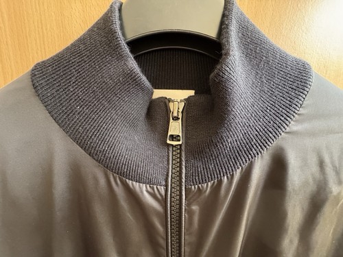 Moncler Hombres Maglione Tricot Cárdigan Negro/Azul Marino Talla 4 (XL) - Imagen 2 de 16