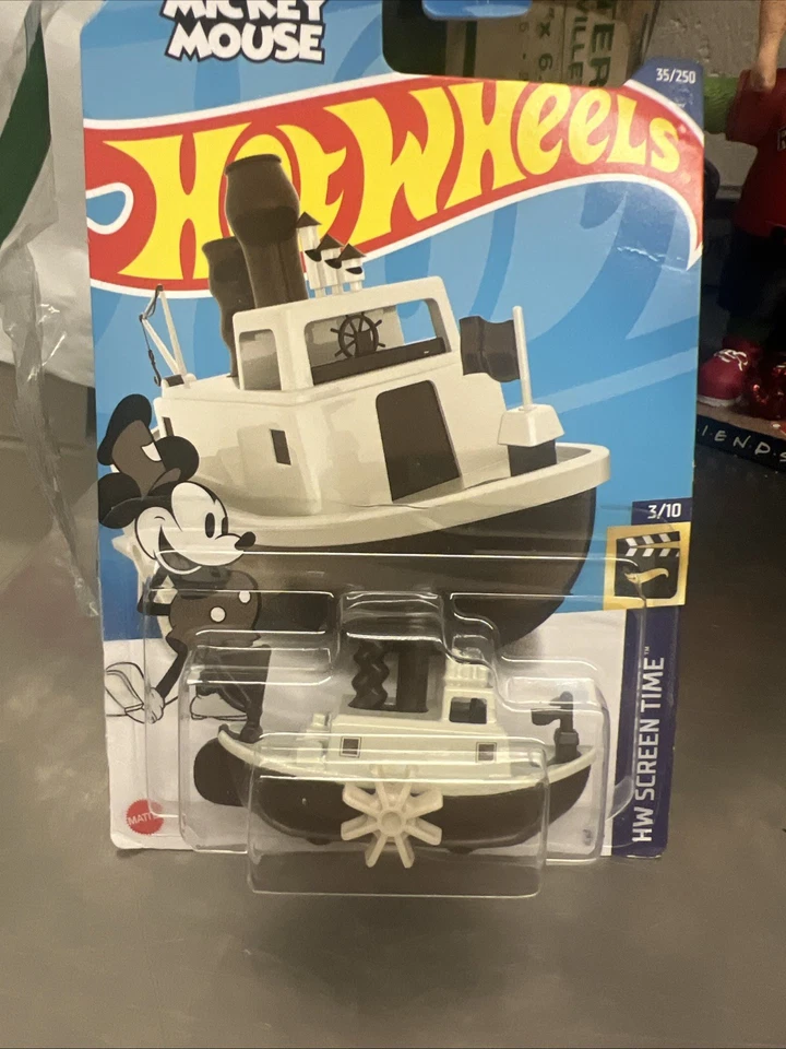 Hot Wheels Disney Mickey Mouse Steamboat Willie 35/250 HW Screen Time 3/10 2022 - Image 2 of 2