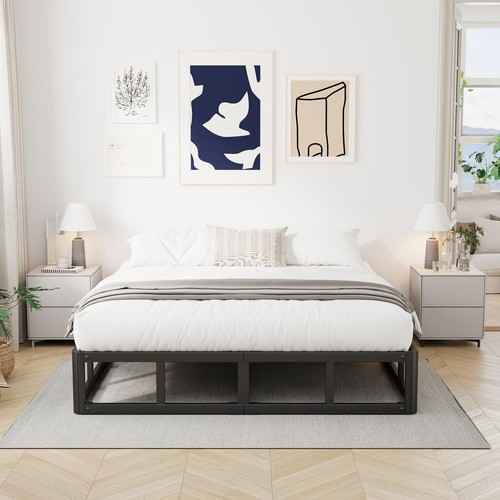 9 in High Heavy Duty Cal King Size Bed Frame No Box Spring Needed, Low Bed Fr... - Picture 8 of 8