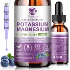 Potassium Magnesium Liquid Drop Triple Magnesium Complex Plus Potassium 200mg