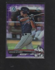 ABRAHAN GUTIERREZ 2017 BOWMAN CHROME PROSPECTS PURPLE REFRACTOR #BCP78 /250