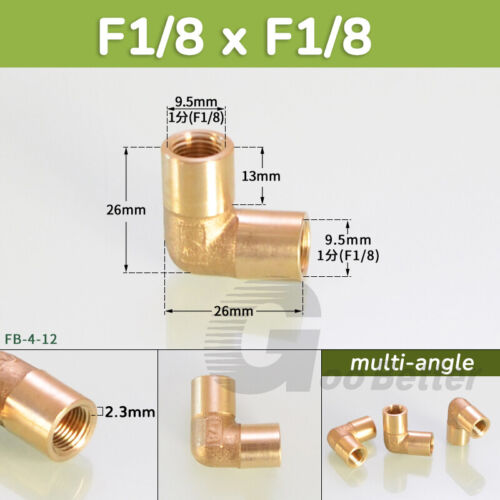 Brass Elbow 90 Degree Female Male BSP Thread Fitting Pipe Connector 1/8" - 2" - Picture 6 of 40