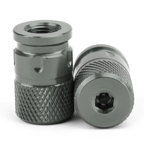 2x ANTIVOL CNC BOUCHONS DE VALVES DE ROUES TITANE POUR MOTOS AUTOS CYCLOS VÉLO E - Picture 10 of 12