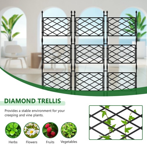 Raised Garden Bed Climbing Planter Box with Trellis Wheels for Climbing Plants - Picture 14 of 42