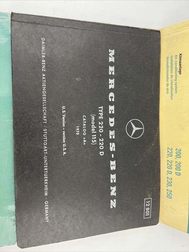 1970 Mercedes Benz 220d Owners Manual Lot - Picture 3 of 5