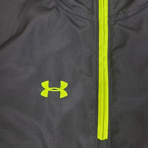 Under Armour Men's Small Black Neon Green Logo Quarter Zip Pullover Athletic - Picture 6 of 6