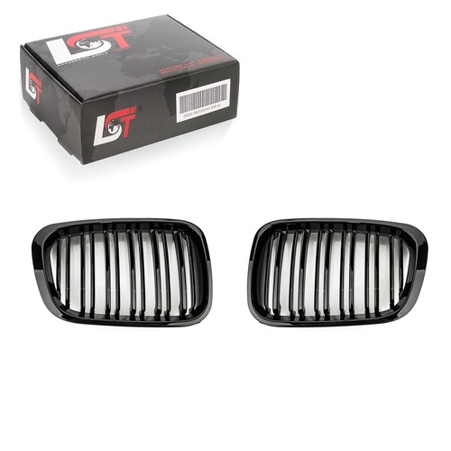 Performance Kühlergrill Doppelsteg Nieren glänzend Schwarz für BMW 3er E46 98-01 - Bild 1 von 10