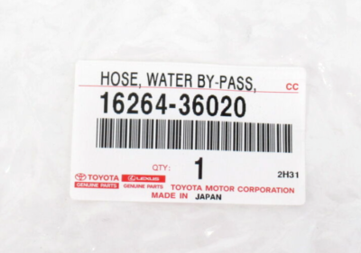 1626436020 Genuine Toyota Hose Water By-pass 16264-36020 for