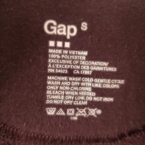 GAP Mujer Talla Pequeña S Negro Forrado de Vellón Suéter Chaqueta Cálida Cremallera Completa Retro - Imagen 2 de 15