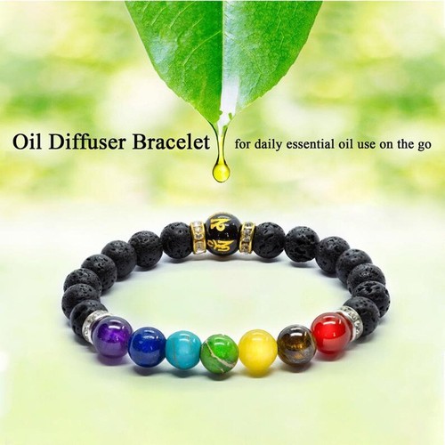 7 Chakra Bracelet for Women Natural Crystal Healing Anxiety Yoga NEW - Picture 9 of 16