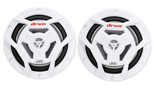 Pair JVC CS-DR6201MW 6.5" 300 Watt 2-Way Coaxial Marine Waterproof Boat Speakers
