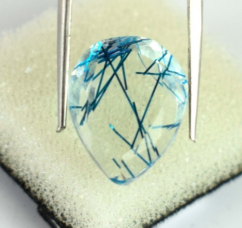 Blue Rutilated Quartz Doublet Loose Gemstone Natural Mix Shape Wedding Offer - Picture 86 of 88
