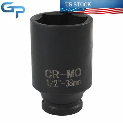 9pcs 29-38mm Deep Impact Socket Tool Kit 1/2" Drive Metric Axle Hub Nut Socket - Picture 9 of 13