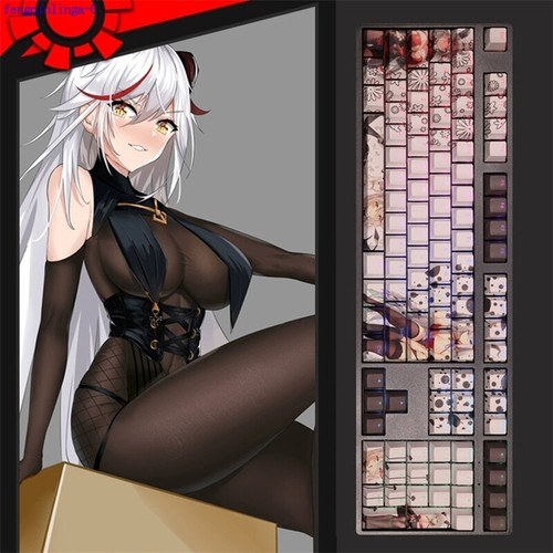 Azur Lane: KMS Ägir Anime Sexy Girl Theme Keycaps PBT Sublimation 108 Keys/Set - Picture 3 of 22