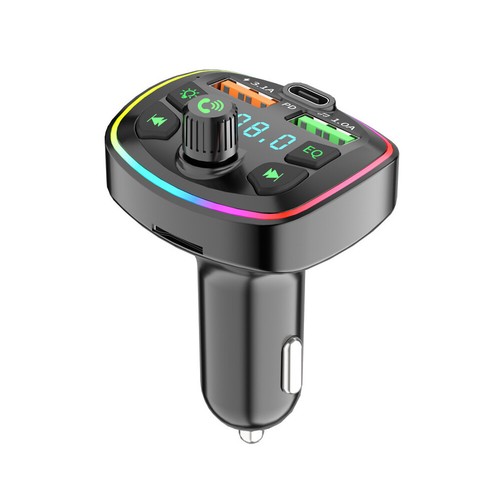 FM Transmitter Auto Radio Bluetooth 5.0 Adapter Dual USB PD Ladegerät für Handy - Bild 2 von 7