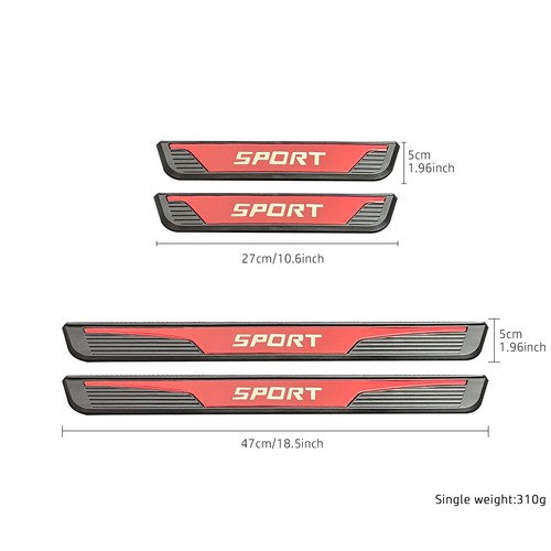 For GMC Accessories Auto Door Sill Scuff Cover Plate Guard Panel Step Proector - Picture 6 of 13