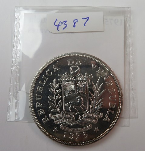 1975 Venezuela 25 Bolivares Jaguar Silver Proof - Picture 5 of 5