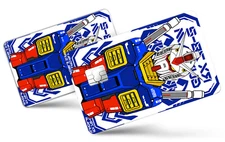 Mobile Suit Gundam Wing Credit Card Smart Sticker Skin Precut Small Chip Debit