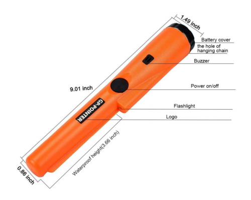 Metal Detector Handheld rod pointer waterproof high Sensitivity Security GP - Picture 2 of 9