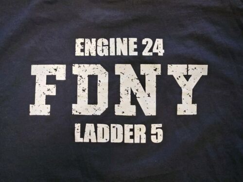FDNY Engine 24/Ladder 5/Battalion 2 Blue Shirt New XXL - Picture 4 of 5