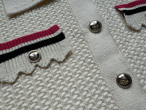 SALE!Brand New Sandro Paris Beige Scalloped Cardigan size2/38/AU10 - Picture 9 of 18