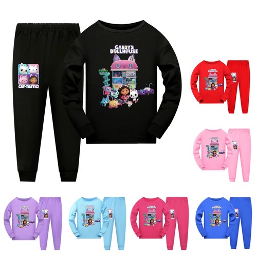 GABBY DOOLHOUSE Pajama Sets Kids Cartoon Gabi Chat Pjs Baby Girls Long Sleeve - Picture 8 of 44