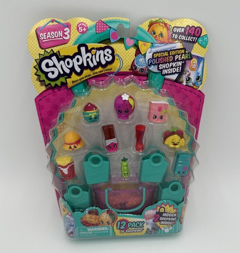 2013 SHOPKINS 12 Pack Season 3 Includes Special Edition Polished Pearl Shopkin