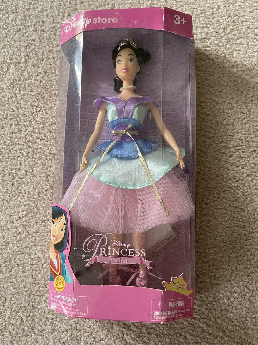 Disney Store Princess Mulan Ballerina with Tutu Dress Fashion Doll Barbie  Box