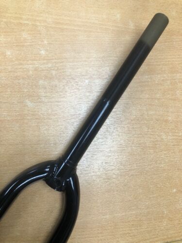 New Black Road Bike Steel RIGID FORKS 1" Threaded x 260mm Uncut Steerer. - Picture 7 of 9