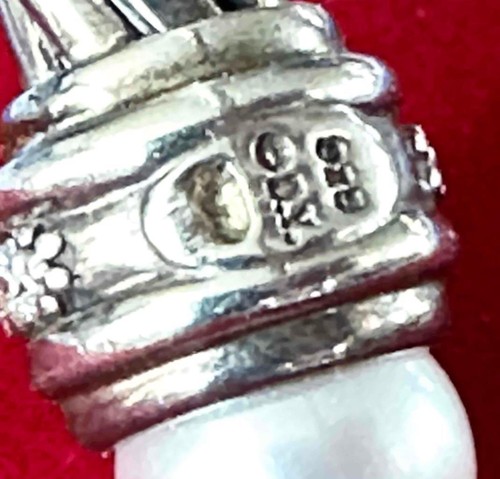 David Yurman Cable Classic Collection Cuff Bracelet w/ Pearls & Diamonds  5mm - Picture 11 of 12