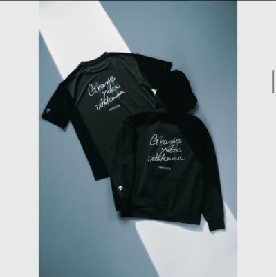 未使用☆DESCENTE yuki ishikawa オリジナルスウェット Yuki Ishikawa #14 Grazie DESCENTE Collaboration hoodie L