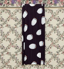 Issey Miyake Pleats Please Inspired Black White Polka Dot Long Pleated Skirt
