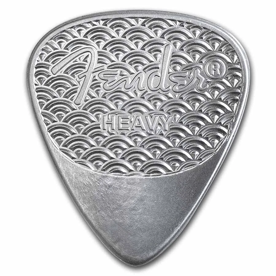 2021 10 gram Silver Fender 351 Heavy Guitar Pick .925 fine