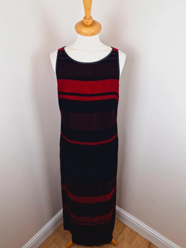 Womens Vintage 90s Fenn Wright Manson Long Maxi Velvet Viscose Silk Slip Dress M - Picture 2 of 9