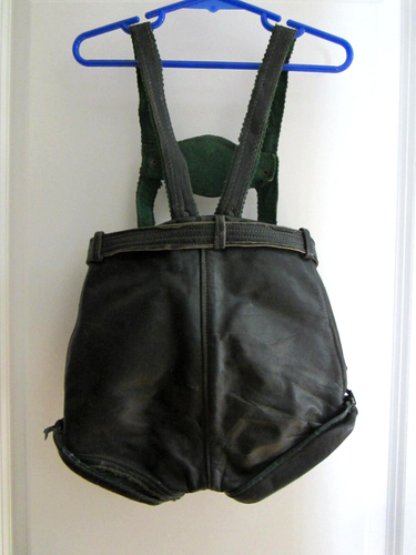 Vintage Authentic Full Leather LEDERHOSEN Trachten Child Sized 4?Bavaria Austria - Picture 3 of 11