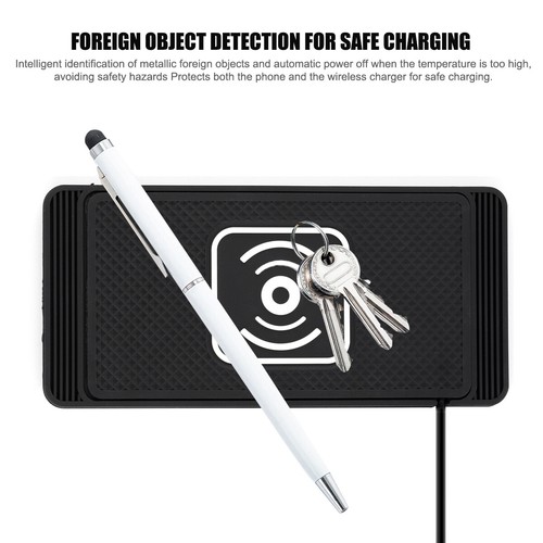 10W Car Wireless Cell Phone Charger Pad Fast Charge Mat for Apple iPhone Samsung - Picture 6 of 12