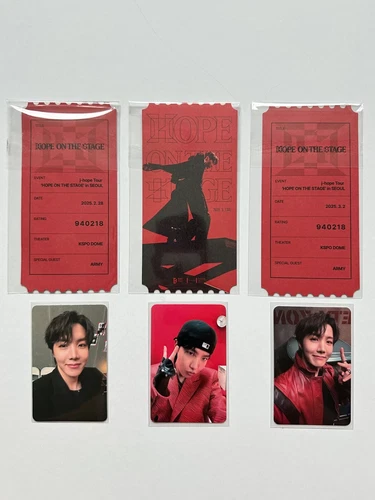 Regalo BTS J-hope Hope on the Stage Army Zone (boleto y tarjeta fotográfica)