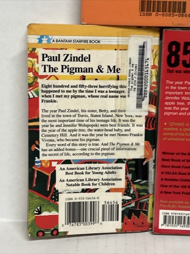 The Pigman & Me The Effect Of Gamma Rays On Man-in-the-moon Marigolds Book Lot - Imagen 5 de 10