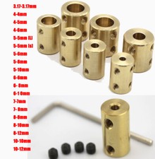 Shaft Coupling Rigid Brass Coupler Motor Shaft Joint Transmission Connector DIY