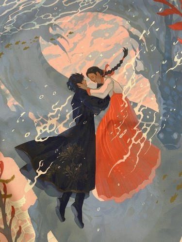 Mädchen, das unter dem Meer fiel Kissenbezug Axie Oh Fairyloot Illumicrate Litjoy - Bild 4 von 4