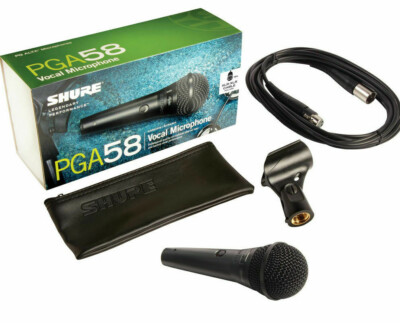 Shure PGA58-XLR Cardioid Dynamic Handheld Vocal Microphone with XLR Mic Cable