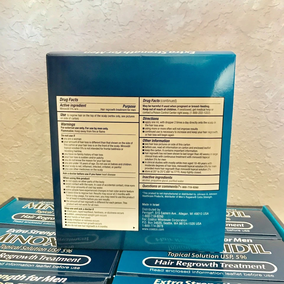 Kirkland Minoxidil 5% Hair Regrowth Solution Extra Strength Men 6 Month Supply  - Image 2 of 4