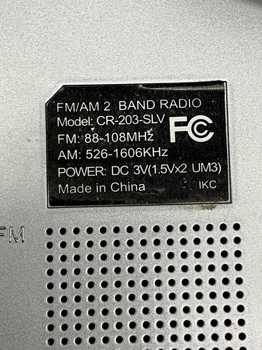 COBY POCKET SIZE RADIO AM/FM COBY CR-203-SLV SILVER UNTESTED - Picture 5 of 5