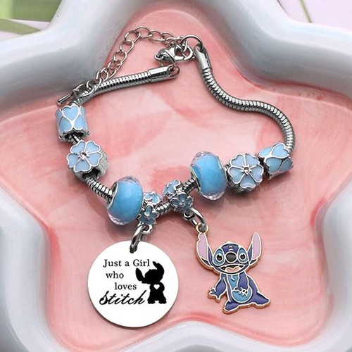 Her Just A Girl Who Loves Stitch Bracelet for Women Girl Birthday Christmas Gift - Picture 6 of 16