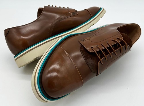 ZAPATOS DE MUESTRA FORMAL DE CUERO REAL MARRÓN TOSTADO PAUL SMITH NUEVOS TALLA: UK8 EU42 US9 - Imagen 15 de 15