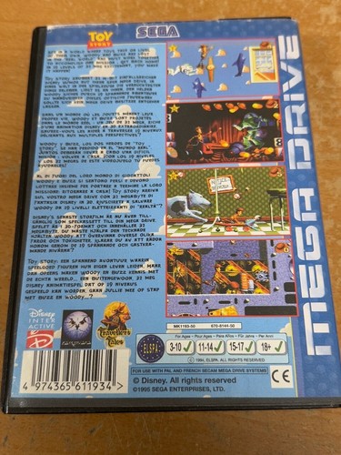 Cartucho de videojuego Toy Story Sega Mega Drive PAL retro plataforma - Imagen 2 de 5