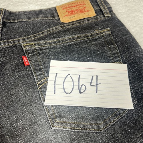 Jeans Levis 518 donna 13 JR S troppo bassi elasticizzati neri bootcut Y2K - Foto 12 di 12