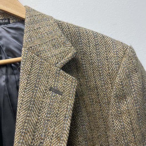 J Press Donegal Mist Tweed Sport Mantel 42 L handgewebt Kaschmir Kind Mohair USA - Bild 5 von 24