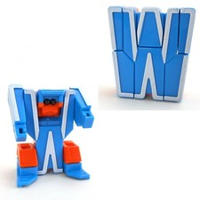 Alpha Bots Letter W Transforms to Robot Transforming Toy Lakeshore Name Initial